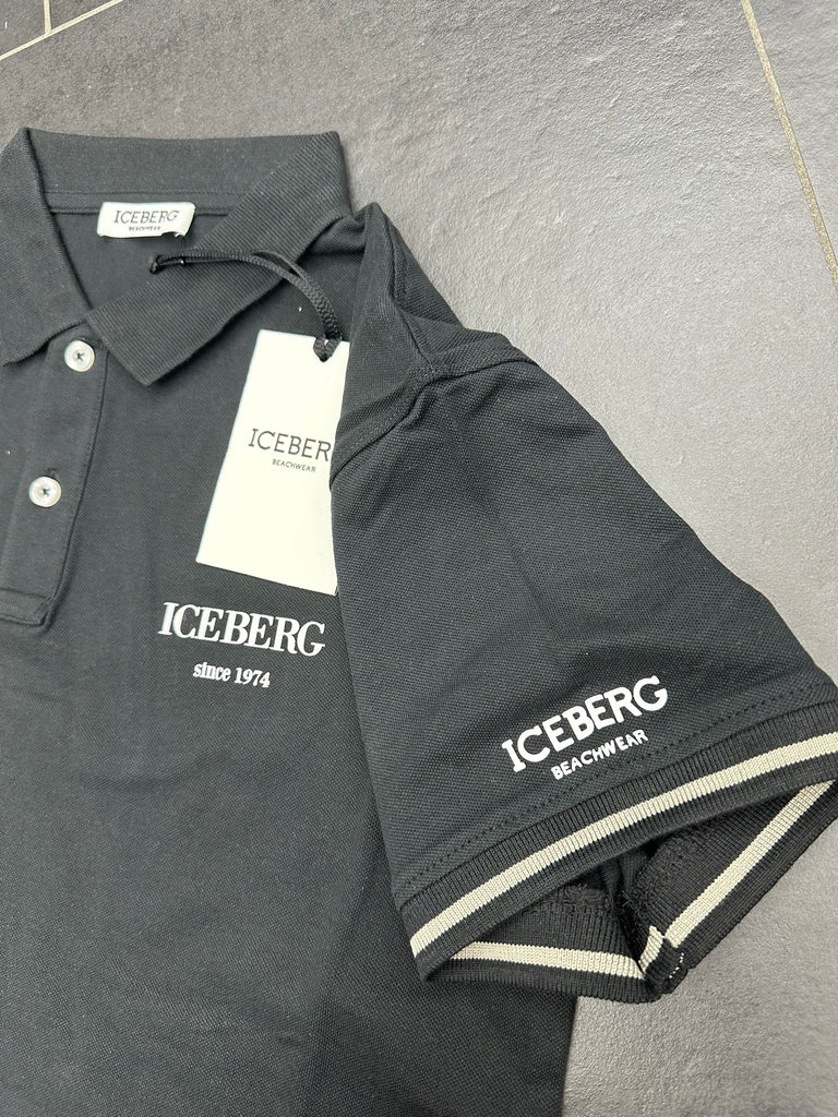 POLO ICEBERG LOGO LATO CUORE E BORDO MANICA BIANCO