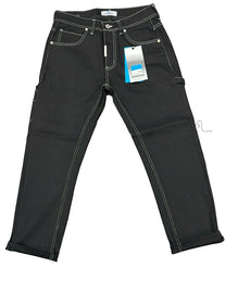 JEANS CIANOTIC UOMO BAGGY CON BOTTONI E CUCITURE BIANCHE