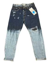 JEANS CIANOTIC UOMO BAGGY CON SFUMATURA GAMBE E TOPPE