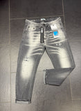 JEANS CIANOTIC FIT GAWIN GRAY CON CERNIERA E SCHIZZI