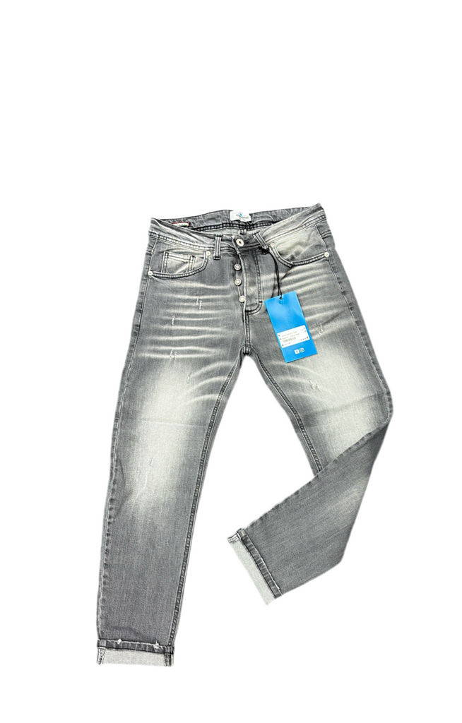 JEANS CIANOTIC UOMO BAGGY SFUMATO E BOTTONI