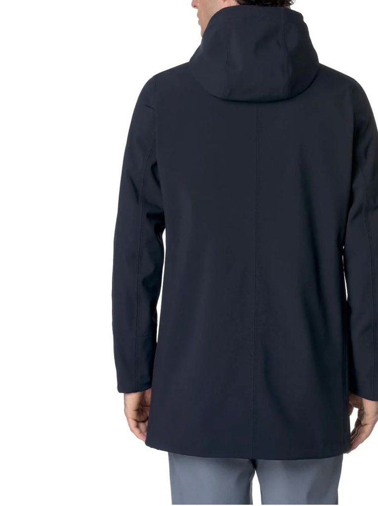 GIUBBINO K-WAY THOMAS BONDED CON CAPPUCCIO E LOGO GOMMATO