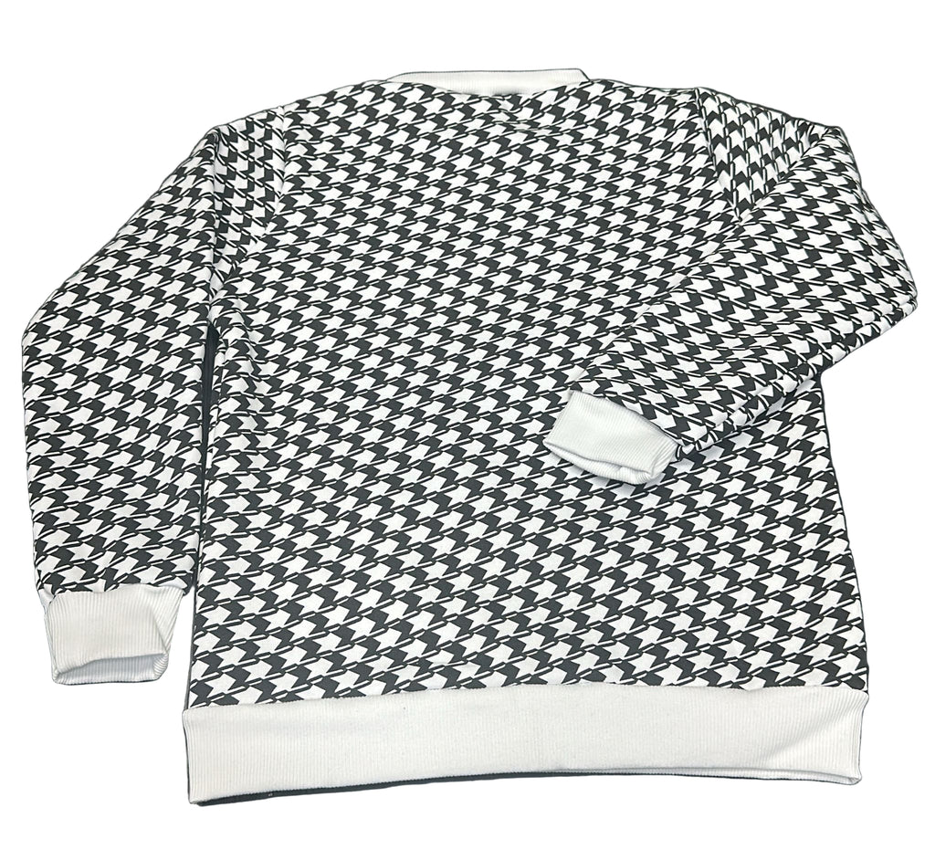 FELPA BUTNOT BAMBINO FELPATA TESCHIO BIANCO CENTRALE STAMPA ROMBI