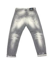 Carica l'immagine nel visualizzatore di Gallery, JEANS CIANOTIC FIT GAWIN GRAY CON CERNIERA E SCHIZZI