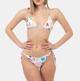 COSTUME BLAUER DUE PEZZI MULTILOGO E PALME