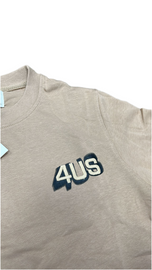 FELPA PACIOTTI UNISEX COTONE GIROCOLLO CON SIGLA 4US RIALZATA LATO CUORE