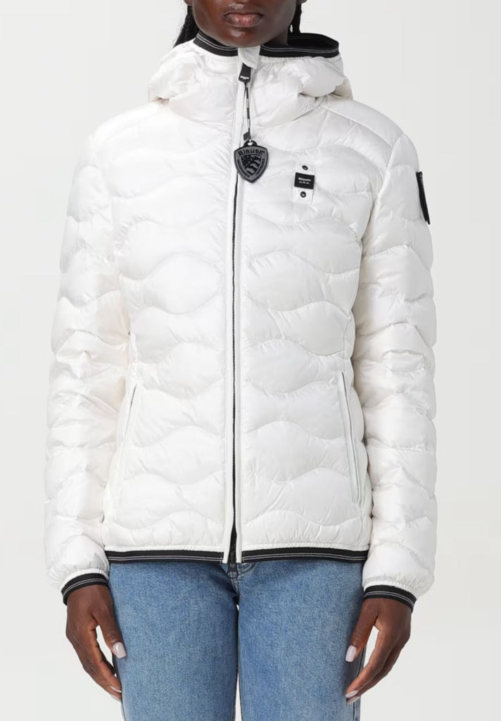 GIUBBINO BLAUER DONNA PIUMINO LOGO BRILLANTINATO ONDA