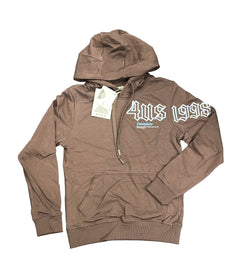 FELPA PACIOTTI UNISEX COTONE  CON CAPPUCCIO E SCRIITA DAL PETTO ALLA MANICA STAMPATA