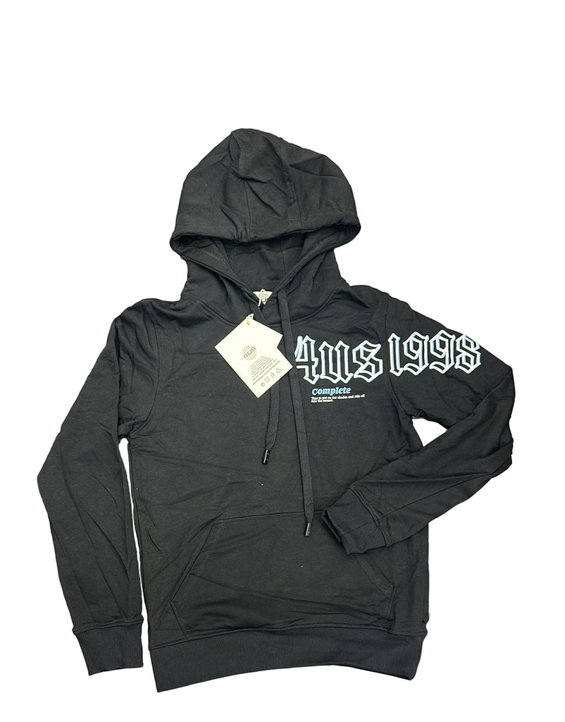 FELPA PACIOTTI UNISEX COTONE  CON CAPPUCCIO E SCRIITA DAL PETTO ALLA MANICA STAMPATA