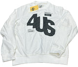 FELPA PACIOTTI UNISEX COTONE GIROCOLLO CON SIGLA 4US CENTRALE EFFETTO MURO