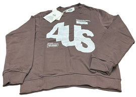 FELPA PACIOTTI UNISEX COTONE GIROCOLLO CON SIGLA 4US CENTRALE EFFETTO MURO