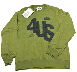 FELPA PACIOTTI UNISEX COTONE GIROCOLLO CON SIGLA 4US CENTRALE EFFETTO MURO