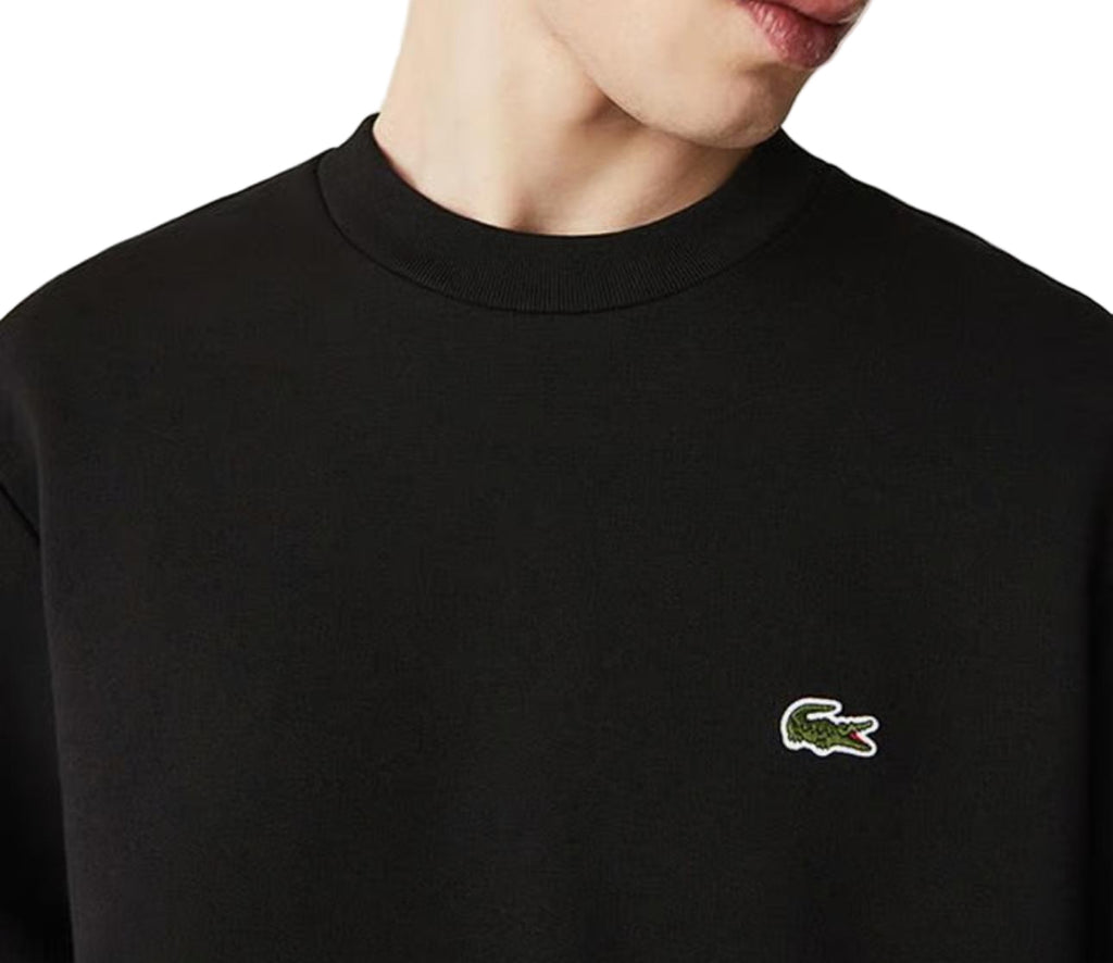 FELPA LACOSTE UOMO COTONE GIROCOLLO CON LOGO LATO CUORE CUCITO