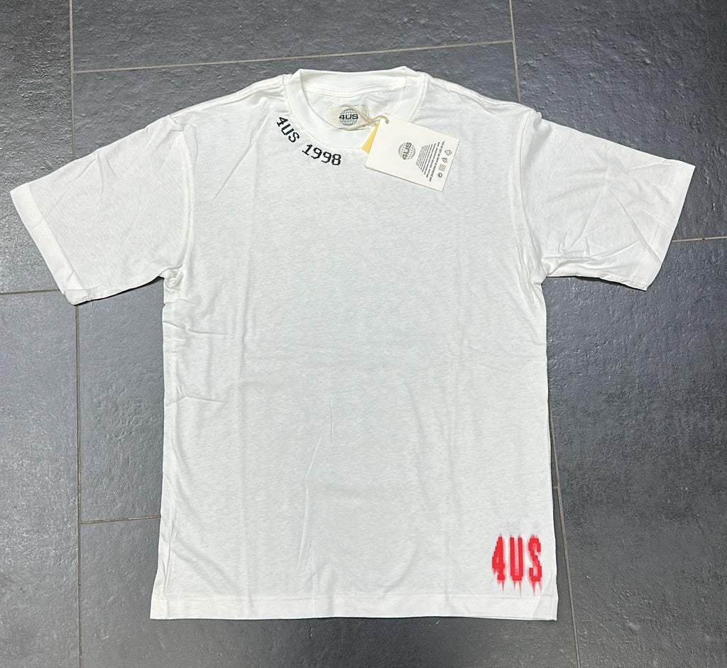 T-SHIRT PACIOTTI CON SCRITTA CURVA COLLETTO CUCITO