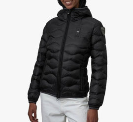 GIUBBINO BLAUER A ONDA CON LOGO BRACCIO BRILLANTINATO