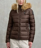 GIUBBINO BLAUER CON PELLICCIA E LOGO BRILLANTINATO