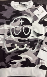 FELPA BUTNOT BAMBINO FELPATA CON TESCHIO CENTRALE E STAMPA MILITARE