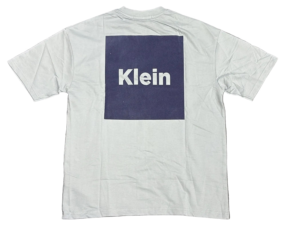T-SHIRT CALVIN KLEIN CON RIQUADRO CENTRALE E RETRO BLU