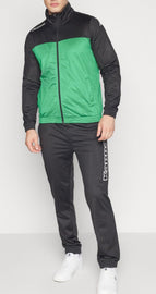 TUTA COMPLETA KAPPA UOMO ACETATA  BICOLOR VERDE/NERO