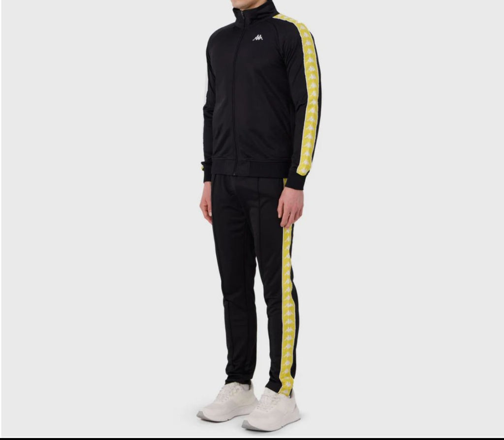 TUTA COMPLETA KAPPA UNISEX ACETATA CON BANDA GIALLA