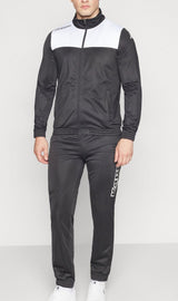 TUTA COMPLETA KAPPA UOMO ACETATA  BICOLOR BIANCO/NERO