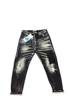 Carica l&#39;immagine nel visualizzatore di Gallery, JEANS CIANOTIC UOMO NEW FIT CON SCHIZZI E STRAPPI