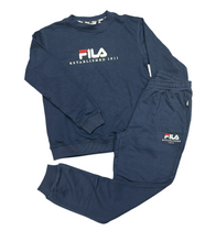 Carica l&#39;immagine nel visualizzatore di Gallery, TUTA COMPLETA FILA GIROCOLLO CON SCRITTA CENTRALE CUCITA