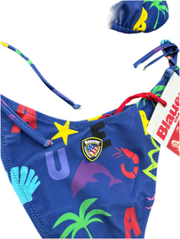 COSTUME BLAUER DUE PEZZI MULTILOGO E PALME