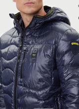 Carica l'immagine nel visualizzatore di Gallery, GIUBBINO BLAUER A ONDA CON BORDO GIALLO