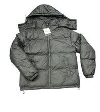 Carica l&#39;immagine nel visualizzatore di Gallery, GIUBBINO BUTNOT UOMO PIUMINO CON SCRITTA CAPPUCCIO REMOVIBILE