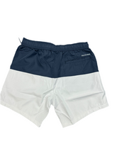 Carica l&#39;immagine nel visualizzatore di Gallery, COSTUME TRUSSARDI BICOLOR BIANCO-BLU SCRITTA VERTICALE