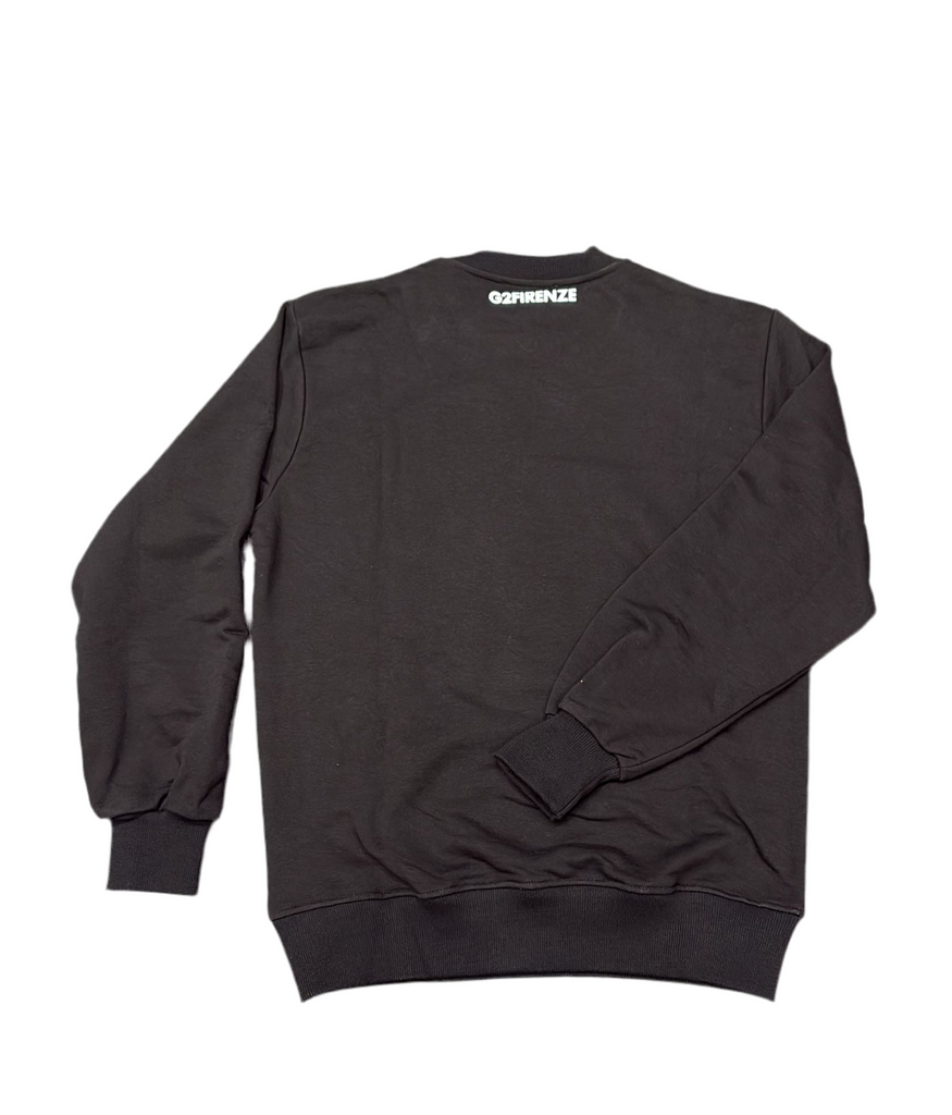 FELPA G2FIRENZE UOMO GARZATA  GIROCOLLO LOGO LATO CUORE BASIC