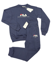 Carica l&#39;immagine nel visualizzatore di Gallery, TUTA COMPLETA FILA UNISEX COTONE CON LOGO CENTRALE CUCITO