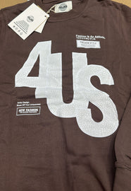 FELPA PACIOTTI UNISEX COTONE GIROCOLLO CON SIGLA 4US CENTRALE EFFETTO MURO