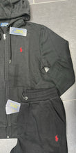 Carica l&#39;immagine nel visualizzatore di Gallery, TUTA COMPLETA RALPH LAUREN UOMO , FELPATO , LOGO LATO CUORE CUCITO, ZIP E CAPPUCCIO