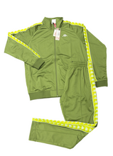 Carica l&#39;immagine nel visualizzatore di Gallery, TUTA COMPLETA KAPPA UNISEX ACETATA CON BANDA GIALLO LIME