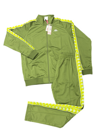 TUTA COMPLETA KAPPA UNISEX ACETATA CON BANDA GIALLO LIME