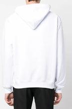 Carica l&#39;immagine nel visualizzatore di Gallery, FELPA DSQUARED BAMBINO COTONE CON CAPPUCCIO E SCRITTA CENTRALE NERO SBIADITA