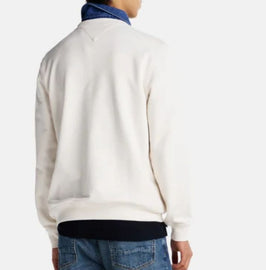 FELPA TOMMY HILFIGER UOMO COTONE CON BANDIERE E SCRITTA CENTRALE STAMPATE