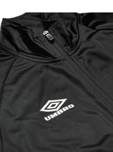 Carica l&#39;immagine nel visualizzatore di Gallery, TUTA COMPLETA UMBRO UOMO ACETATA CON ZIP TUTTA NERA