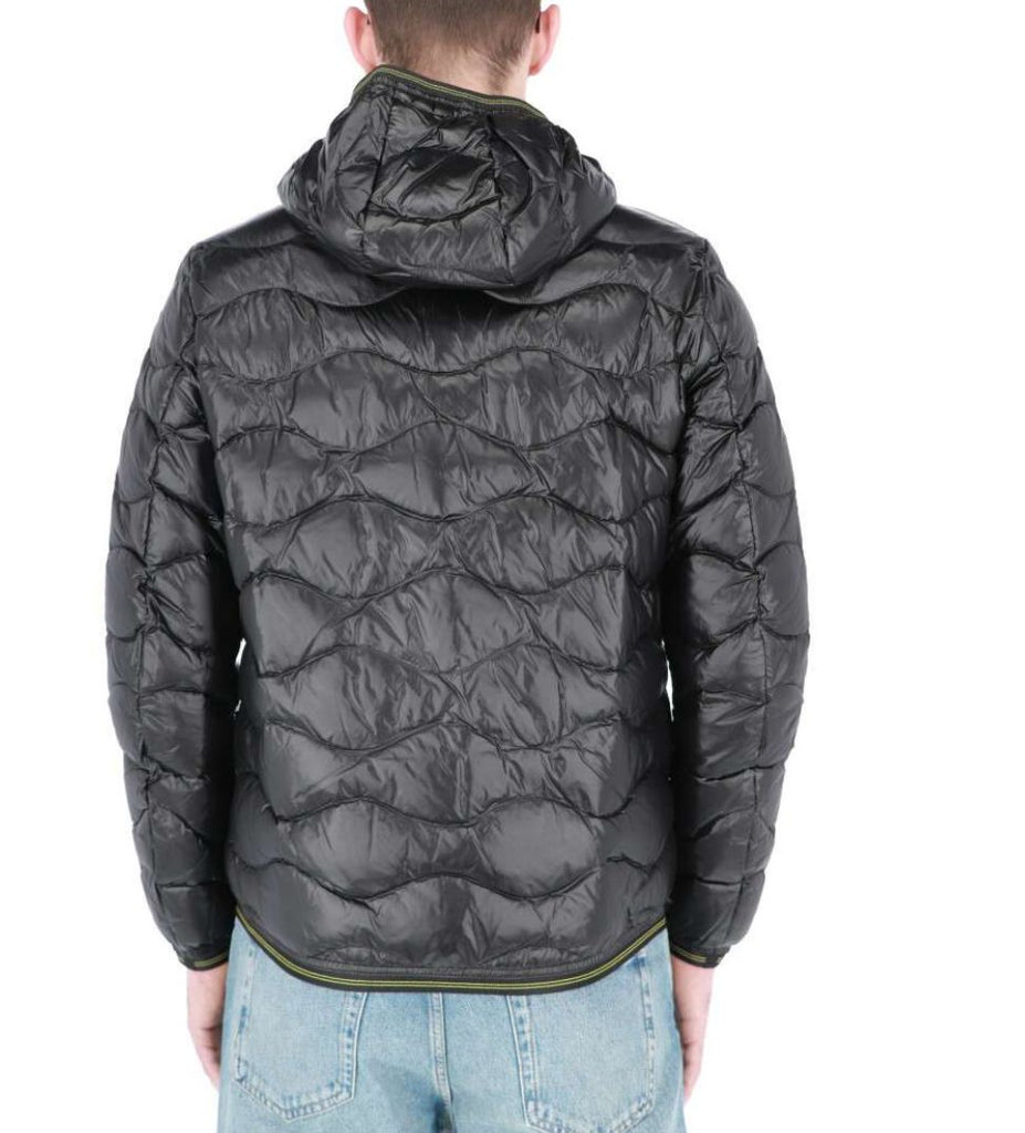 GIUBBINO BLAUER LUCINO ONDA CON LOGO E SCRITTA FLUO E CERNIERA TRASVERSALE LATO CUORE