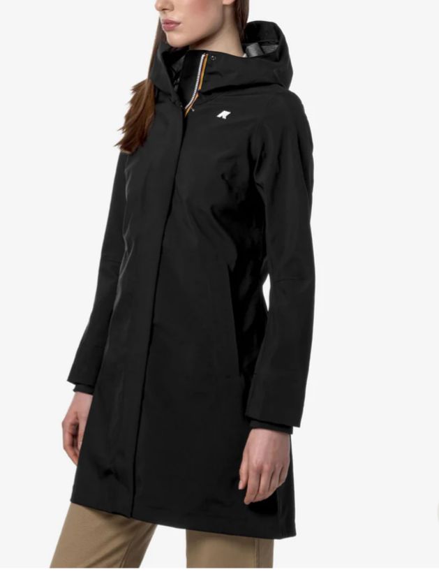 GIUBBINO K-WAY DONNA TERMICO CON CAPPUCCIO E COLLO ALTO