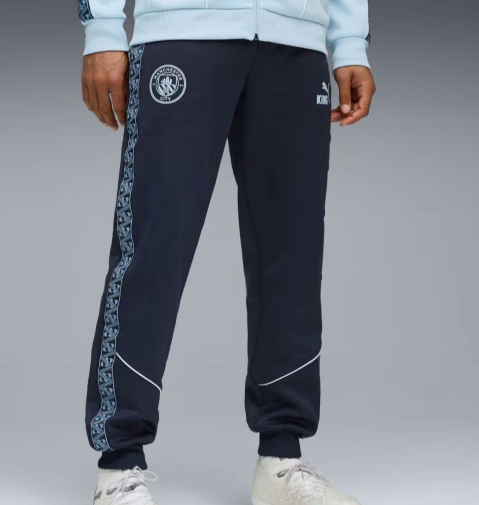 TUTA COMPLETA MANCHSTER CITY UOMO TERMICO  BANDA NERA-BLU