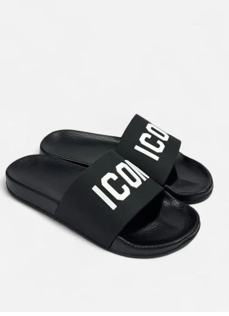 CIABATTE ICON CON FASCIA E SCRITTA STAMPATA