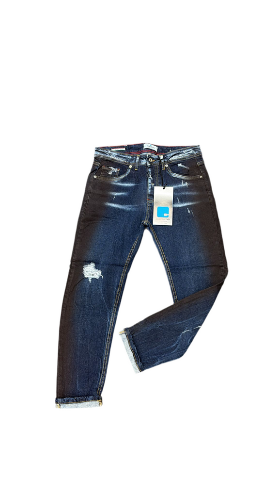 JEANS CIANOTIC UOMO NEW FIT CON SFUMATURA NERA