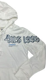 FELPA PACIOTTI UNISEX COTONE  CON CAPPUCCIO E SCRIITA DAL PETTO ALLA MANICA STAMPATA