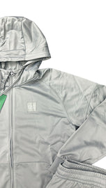 TUTA COMPLETA EA7 UOMO ACETATA CON CAPPUCCIO E LOGO RIQUADRO LATO CUORE