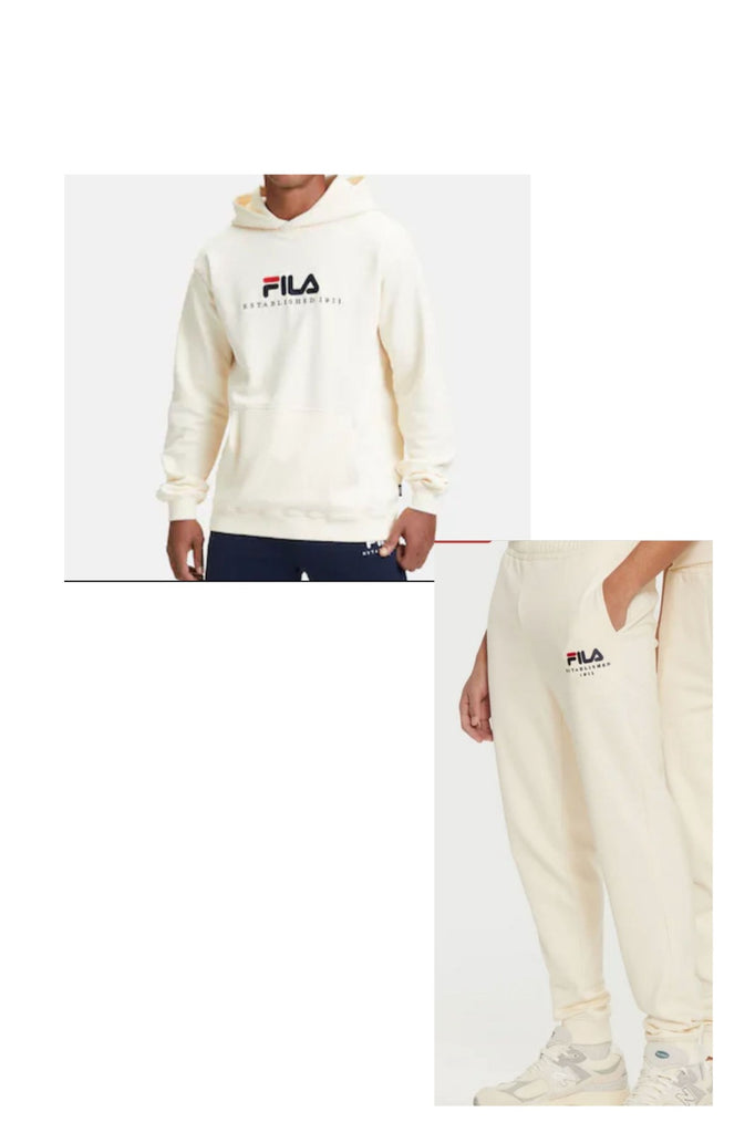 TUTA COMPLETA FILA CON CAPPUCCIO E SCRITTA CENTRALE CUCITO