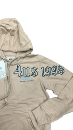 FELPA PACIOTTI UNISEX COTONE  CON CAPPUCCIO E SCRIITA DAL PETTO ALLA MANICA STAMPATA