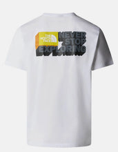 Carica l&#39;immagine nel visualizzatore di Gallery, T-SHIRT THE NORTH FACE LOGO LATO CUORE BASIC , SCRITTA RETRO PIU LOGO GIALLO